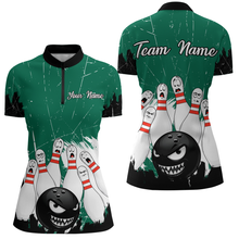 Load image into Gallery viewer, Green Bowling Jersey Men And Women Custom Funny Bowling Shirts Unisex Polo Bowling Team Shirt CP15