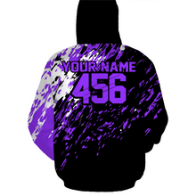 Load image into Gallery viewer, Custom Dirt Bike Hoodie Purple Motocross Hoodie Mens Women Motocross Hooded Jersey| CTP20