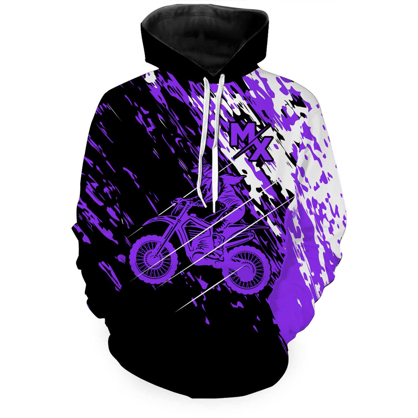 Custom Dirt Bike Hoodie Purple Motocross Hoodie Mens Women Motocross Hooded Jersey| CTP20