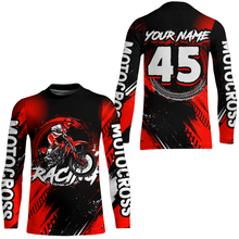 Load image into Gallery viewer, Custom Dirt Bike Red Jersey Motocross Jersey Upf30+ Mens Women Motocross Shirt| CTP22