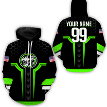 Load image into Gallery viewer, Adult&amp;Kid Green Custom Dirt Bike Jersey Motocross Jersey Upf30+ Motocross Shirt| CTP78