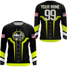 Load image into Gallery viewer, Adult&amp;Kid Yellow Custom Dirt Bike Jersey Motocross Jersey Upf30+ Motocross Shirt| CTP78