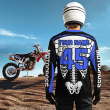 Load image into Gallery viewer, Blue Bone Motocross Racing Jersey UPF30+ MX Racing Dirt Bike Jersey Kid Men Women DNT01