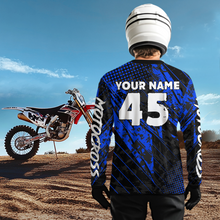 Load image into Gallery viewer, Blue Motocross Racing Jersey UPF30+ MX Racing Dirt Bike Jersey Kid Men Women DNT06