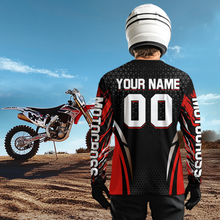 Load image into Gallery viewer, Custom Red Motocross Shirts Racing Jersey UPF30+ Dirt Bike Jersey Kid Men Women DNT08
