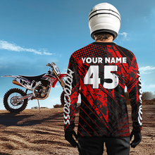 Load image into Gallery viewer, Red Motocross Racing Jersey UPF30+ MX Racing Dirt Bike Jersey Kid Men Women DNT06