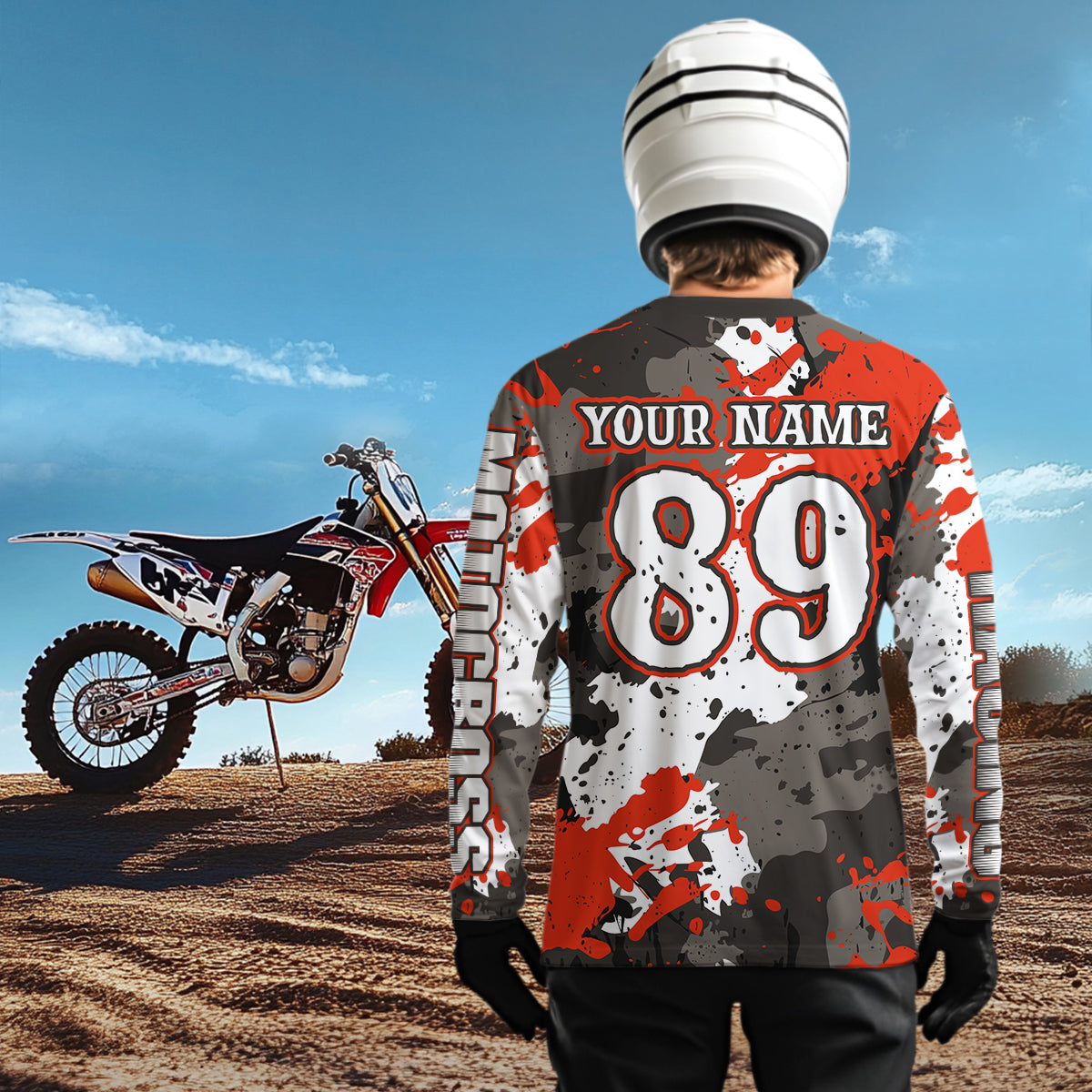 Camo ATV Racing Jersey Custom ATV Riding Shirt Quad Bike ATV Jersey for Kid Adult MX115