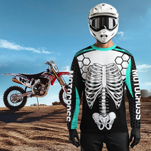 Load image into Gallery viewer, Turquoise Bone Motocross Racing Jersey UPF30+ MX Racing Dirt Bike Jersey Kid Men Women DNT01