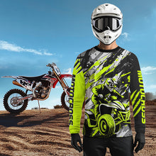 Load image into Gallery viewer, ATV Racing Jersey Custom Green ATV Motocross Shirt Kid Women Men ATV Jersey MX137
