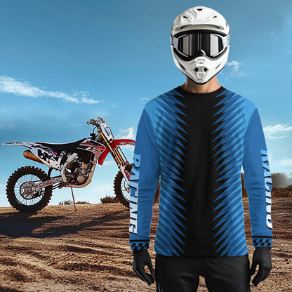 Blue ATV Motocross Racing Jersey Custom ATV Shirts Kid Women Men Quad Jersey MX110