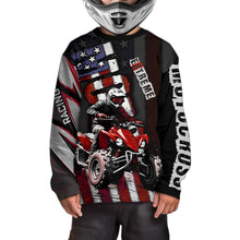 Load image into Gallery viewer, Custom ATV Motocross Jerseys UPF30+ Quad Bike Shirt Racing Adult Youth Kid American Flag Dirt Bike Jersey NHN005