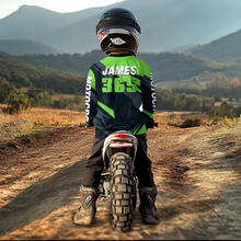 Load image into Gallery viewer, Custom Green Motocross Jersey Dirt Bike Shirt Men for Kid Women Motorcycle Shirts XM341