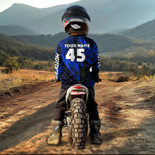 Load image into Gallery viewer, Blue Motocross Racing Jersey UPF30+ MX Racing Dirt Bike Jersey Kid Men Women DNT06