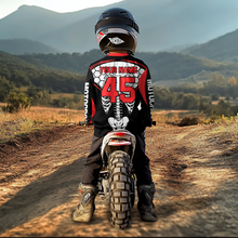 Load image into Gallery viewer, Red Bone Motocross Racing Jersey UPF30+ MX Racing Dirt Bike Jersey Kid Men Women DNT01