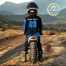 Load image into Gallery viewer, Blue Dinosaur Motocross Racing Jersey UPF30+ MX Racing Dirt Bike Jersey Kid Men Women DNT05