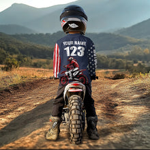 Load image into Gallery viewer, American Flag Motocross Jersey Custom for Kid Men Women Patriotic Dirt Bike Shirt XM333
