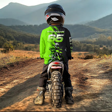 Load image into Gallery viewer, Custom Green Motocross Jersey Dirt Bike Off-road Jersey for Men Kid Women Boys Girls XM358