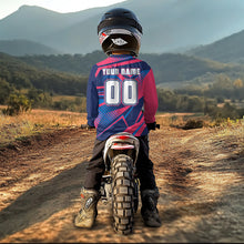 Load image into Gallery viewer, Blue&amp;Pink ATV Racing Jersey ATV Riding Shirt for Kid Adult Youth Quad Bike ATV Jersey MX119
