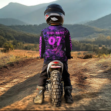 Load image into Gallery viewer, Custom Motocross Jersey Purple Dirtbike Shirts Men Kid Women Off Road Shirt Youth XM395