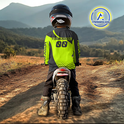 Green Dinosaur Motocross Racing Jersey Custom Dirt Bike Jersey for Men Kid Women XM373
