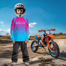 Load image into Gallery viewer, Pink Motocross Racing Jersey UPF30+ MX Racing Dirt Bike Jersey Kid Men Women DNT04