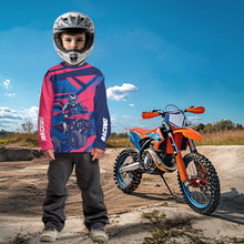 Load image into Gallery viewer, Blue&amp;Pink ATV Racing Jersey ATV Riding Shirt for Kid Adult Youth Quad Bike ATV Jersey MX119