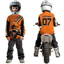 Load image into Gallery viewer, Orange ATV Racing Jersey Upf30+ Custom Motocross Jersey Men Women Extreme Riding Shirt for Kids MHT200