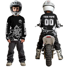 Load image into Gallery viewer, Custom Black &amp; White Quad Bike Jersey Upf30+ Motocross Shirt for Men Women Youth ATV Extreme Off-Road MHT202