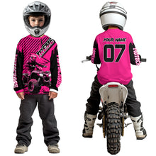 Load image into Gallery viewer, Pink ATV Racing Jersey Upf30+ Custom Motocross Jersey Men Women Extreme Riding Shirt for Kids MHT200