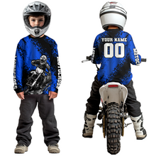 Load image into Gallery viewer, Custom Blue MX Off Road Racing Shirts Kid Men Women Youth Motocross Shirts UPF30+ DNT36