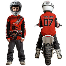 Load image into Gallery viewer, Red ATV Racing Jersey Upf30+ Custom Motocross Jersey Men Women Extreme Riding Shirt for Kids MHT200