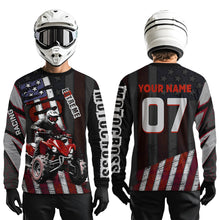Load image into Gallery viewer, Custom ATV Motocross Jerseys UPF30+ Quad Bike Shirt Racing Adult Youth Kid American Flag Dirt Bike Jersey NHN005