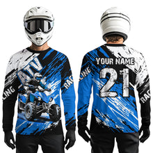 Load image into Gallery viewer, Blue Atv Motocross Jersey Custom Off-Road Quad Bike Shirt For Men Women Kid Youth Mx Dirt Bike NHN006