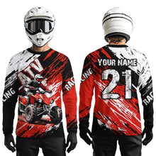 Load image into Gallery viewer, Red Atv Motocross Jersey Custom Off-Road Quad Bike Shirt For Men Women Kid Youth Mx Dirt Bike NHN006