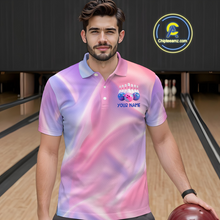 Load image into Gallery viewer, Custom Pink Bowling Shirts for Men Women Team Bowling Polo &amp; Quarter Zip Shirts MBL114