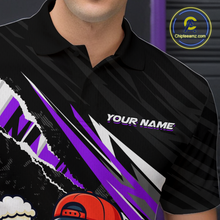 Load image into Gallery viewer, Custom Purple Beer Bowling Jersey for Men Bowling Team Shirts Bowling Uniform Polo &amp; 1/4 Zip HNT133