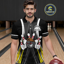 Load image into Gallery viewer, Custom Funny Bowling Men Shirts Bowling Uniform Polo &amp; 1/4 Zip Bowling Team Jerseys HNT101