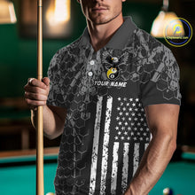 Load image into Gallery viewer, Custom US Eagle 8 9 Ball Yin Yang Billiard Shirts for Men Billiard Team Shirts Billiard League Polo &amp; 1/4 Zip NNT91