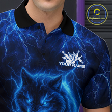 Load image into Gallery viewer, Lightning Wolf Bowling Shirts for Team Women Men Custom Wolf Bowling Jerseys Flame MBL200