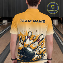 Load image into Gallery viewer, Funny Beer Bowling Jersey for Men Custom Bowling Uniform Polo &amp; 1/4 Zip Team Bowling Shirts HNT118