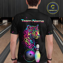 Load image into Gallery viewer, Custom Multicolor Leopard Bowling Shirts For Men Bowling Team Shirt Polo &amp; 1/4 Zip HNT134