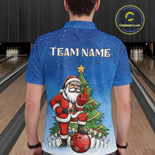 Load image into Gallery viewer, Custom Funny Santa Christmas Bowling Jersey for Men Bowling Team Shirts Polo &amp; 1/4 Zip HNT139