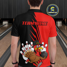 Load image into Gallery viewer, Red Turkey Bowling Shirts for Women Men Team Custom Bowling Jerseys Thanksgiving MBL180