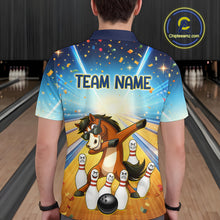 Load image into Gallery viewer, Funny Horse Bowling Jersey for Men Custom Bowling Team Shirts Bowling League Polo &amp; 1/4 Zip HNT182