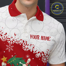 Load image into Gallery viewer, Custom Funny Christmas Bowling Jersey for Men Bowling Team Shirts Polo &amp; 1/4 Zip HNT131