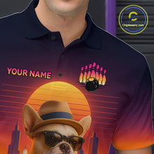 Load image into Gallery viewer, Custom Funny Dog Bowling Jersey for Men Bowling Uniform Polo &amp; 1/4 Zip Bowling Team Shirts HNT135