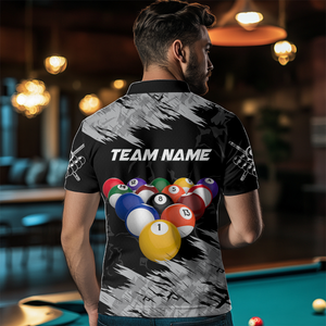 Personalized Billiard Shirt Billiard Jersey for Men Billiard Gifts for Men Team 8 Ball Pool Billiard Polo & 1/4 Zip NNT13