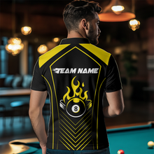Load image into Gallery viewer, Customized Yellow 8 Ball Pool Crown Men&#39;s Billiard Shirts, Billiard Team Shirts Polo &amp; 1/4 Zip Shirts NNT37