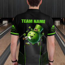 Load image into Gallery viewer, Personalized St Patrick Day Bowling Shirt Polo Green Bowling Jersey Team League QZT621