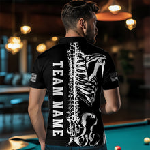 Load image into Gallery viewer, Custom Skull Bone 8 Ball Billiard Shirts for Men Billiard Team Jerseys Polo &amp; 1/4 Zip Shirts NNT47